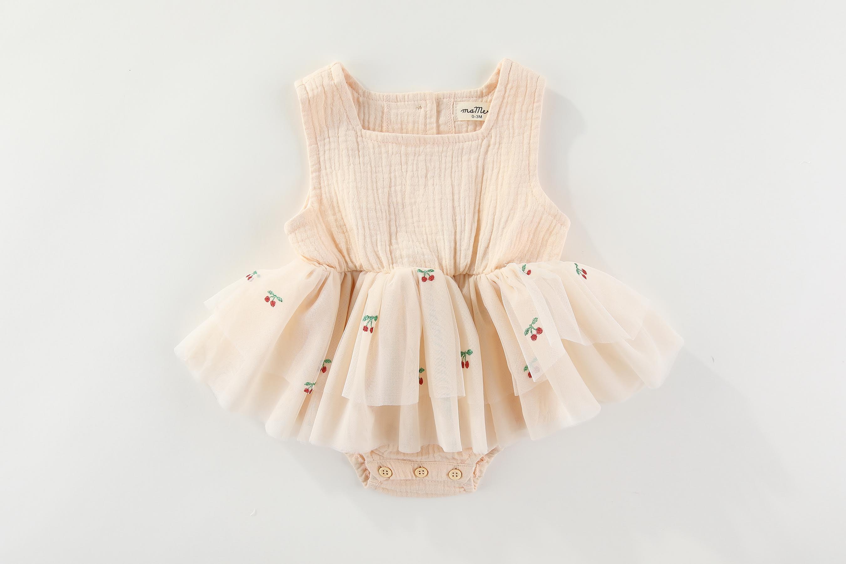 Little Cherries, Sienna tutu romper: 0-3M, 3-6M only left