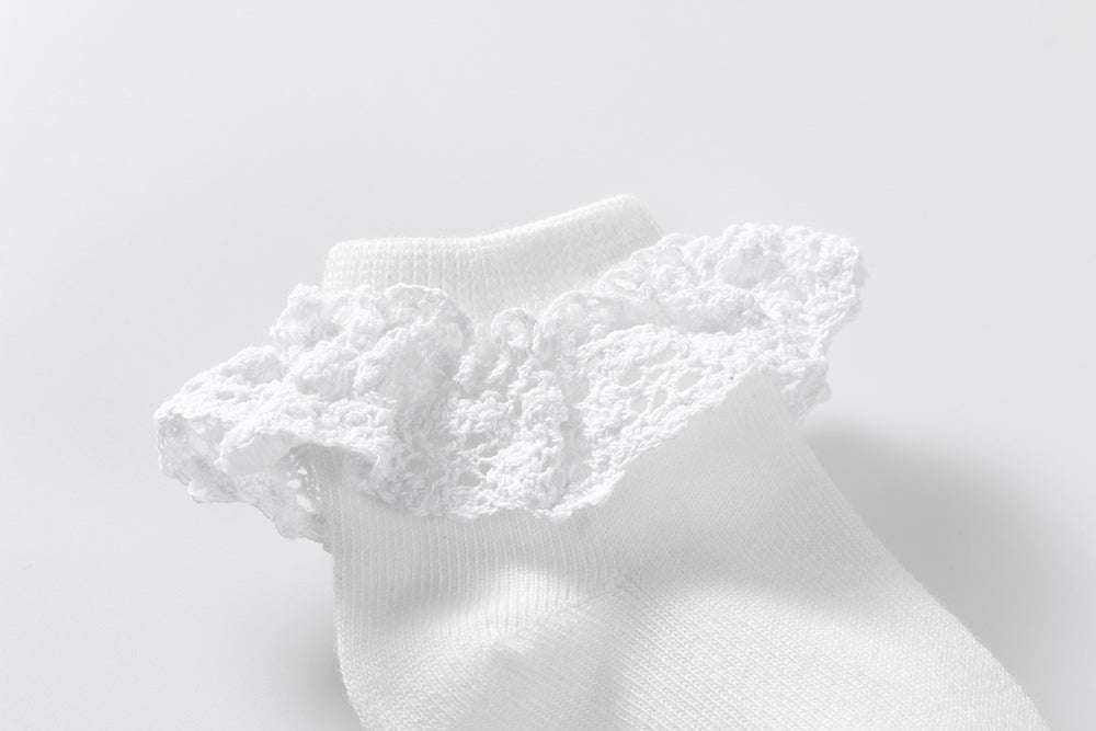 AMELIA - Socks with high quality lace (hand stitched) - 0-1Y, 1-2Y, 4-6Y, 6-8Y