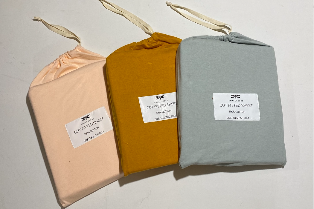 Soft Cotton Fitted Sheet - cot or single bed size, pink colour only left